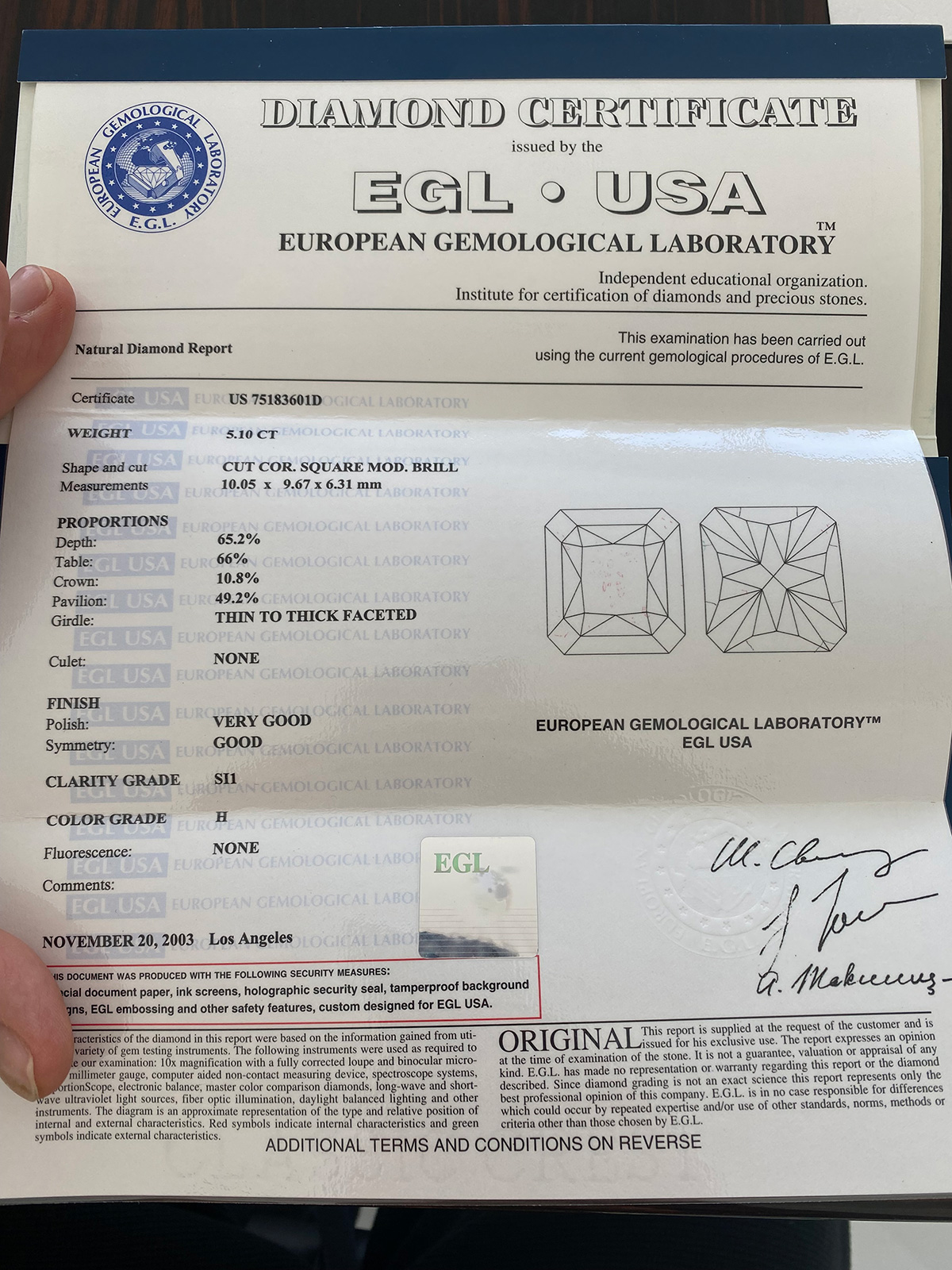 5.10 diamond with custom setting